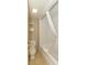 Small, but complete, bathroom with toilet, shower, and a shower curtain at 1501 S Ocean Blvd. S # 1450, Myrtle Beach, SC 29577