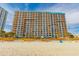 Large beachfront resort Landmark in Myrtle Beach, South Carolina, from the beach at 1501 S Ocean Blvd. S # 1450, Myrtle Beach, SC 29577