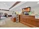 Welcoming reception area with wood paneled counter and ample space to greet guests at 1508 Clubstone Dr., Conway, SC 29526