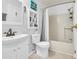 Clean and well-maintained bathroom with tub, shower, and vanity at 1870 Auburn Ln. # 21J, Surfside Beach, SC 29575