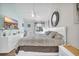 Primary bedroom with king bed, large TV, and ample storage at 1870 Auburn Ln. # 21J, Surfside Beach, SC 29575