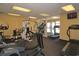 Well-equipped gym with modern fitness equipment, natural lighting and televisions at 2701 S. Ocean B S Ocean Blvd. # 508, North Myrtle Beach, SC 29582
