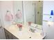 Bathroom with double sinks and granite countertop at 3528 Bells Lake Circle # 3528, Longs, SC 29568