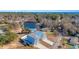 Aerial view showcasing two houses near a waterway at 434 Stanley Dr., Murrells Inlet, SC 29576