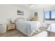 Bright bedroom with double bed and ocean view at 5601 North Ocean Blvd. # B-312, Myrtle Beach, SC 29577