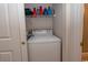 Convenient laundry closet with washer and dryer at 601 N Hillside Dr. # 3634, North Myrtle Beach, SC 29582