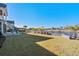 Spacious backyard with firepit and water view at 6025 Bolsena Place, Myrtle Beach, SC 29577