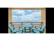 Enjoy ocean views from this balcony, complete with seating at 6900 Ocean Blvd. N # 843, Myrtle Beach, SC 29572