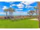 Inviting lawn area with lounge chairs overlooking the beach and ocean at 7200 N Ocean Blvd. # 314, Myrtle Beach, SC 29572