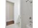 Clean bathroom with shower and tile flooring at 822 Farrow Pkwy., Myrtle Beach, SC 29577
