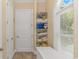 Well-organized linen closet with ample shelving at 88 Gillette Pl., Murrells Inlet, SC 29576