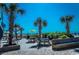 Outdoor patio area with picnic tables and ocean views at 9550 Shore Dr. # 1721, Myrtle Beach, SC 29572