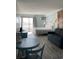 Studio unit with ocean view, bed, sofa, and kitchenette at 1207 S Ocean Blvd. # 20205, Myrtle Beach, SC 29577
