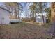 Backyard with shed and mature trees at 134 Manor Circle, Myrtle Beach, SC 29588