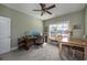 This office space with a ceiling fan can also be used as a flex space at 1829 Wood Stork Dr., Conway, SC 29526