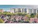 Aerial view of community showing oceanfront location and various buildings at 203 Heron Marsh Dr. # 78, Pawleys Island, SC 29585