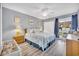 Comfortable bedroom with coastal decor and hardwood floors at 203 Heron Marsh Dr. # 78, Pawleys Island, SC 29585