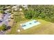 Aerial view of basketball court adjacent to a parking lot and lush greenery at 395 Thistle Ln., Myrtle Beach, SC 29579