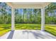 Back porch featuring white posts and view of backyard at 409 Sun Colony Blvd., Longs, SC 29568