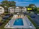 Overhead view of the community pool at condo complex at 4459 Turtle Ln. # 3D, Little River, SC 29566