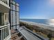 Stunning ocean view from condo balcony; beach access at 5300 N Ocean Blvd. # 1005, Myrtle Beach, SC 29577