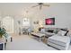 Open living room and dining area with vaulted ceiling at 5825 Catalina Dr. # 332, North Myrtle Beach, SC 29582