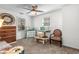 Light filled bedroom with carpet flooring, drawers and vintage decor at 6702 Jefferson Pl. # B6, Myrtle Beach, SC 29572
