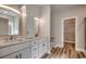 Modern bathroom with double vanity sinks and walk-in closet at 106 Riverwatch Dr., Conway, SC 29527