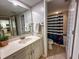 Bathroom vanity with white cabinets and a view to the bathtub and shower combination at 109 Westhill Circle # 3-C, Myrtle Beach, SC 29572