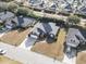 An aerial view of a residential neighborhood highlighting the home's location and surrounding community at 116 Cypress Estates Dr., Murrells Inlet, SC 29576