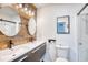 Modern bathroom featuring double sinks, stylish vanity, and sleek fixtures at 116 Great Lakes Rd., Pawleys Island, SC 29585