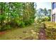 Landscaped backyard with trees and pond views at 118 Birch N Coppice Dr. # 3, Surfside Beach, SC 29575