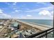 Aerial view showing the coastal property, beach access, and scenic ocean backdrop at 1321 S Ocean Blvd. # 1101, North Myrtle Beach, SC 29582