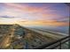 Stunning oceanfront and beach view from the balcony at sunset at 1321 S Ocean Blvd. # 1101, North Myrtle Beach, SC 29582