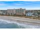 Stunning beachfront view of the property, located steps from the sandy shore at 1321 S Ocean Blvd. # 1101, North Myrtle Beach, SC 29582