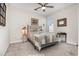 Bedroom featuring carpet, ceiling fan and neutral walls at 1377 Tessera Way, Myrtle Beach, SC 29579