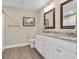 Bathroom boasts double vanity and granite countertops at 142 Bancroft Dr., Conway, SC 29527