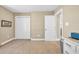 Bright bedroom with double doors and carpet at 142 Bancroft Dr., Conway, SC 29527