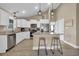 Modern kitchen with white cabinets, granite counters and island at 142 Bancroft Dr., Conway, SC 29527