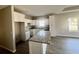 Modern kitchen with white cabinets, granite countertops and island at 150 Honeydew Rd., Myrtle Beach, SC 29588