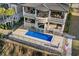 Luxury home with pool and private dock, aerial view at 1601 Waterway Dr., North Myrtle Beach, SC 29582