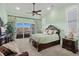 Bright bedroom with a king-size bed and water views at 1601 Waterway Dr., North Myrtle Beach, SC 29582