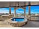 Relaxing hot tub on covered patio with water views at 1601 Waterway Dr., North Myrtle Beach, SC 29582