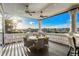 Covered patio with table and chairs, water views at 1601 Waterway Dr., North Myrtle Beach, SC 29582