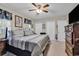 Relaxing bedroom with a queen size bed and a ceiling fan at 1817 South Island Rd., Georgetown, SC 29440