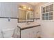 Vintage bathroom with black and white tile flooring and vanity at 1901 Harris Short Cut Rd., Conway, SC 29526