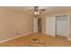 Bedroom with damaged flooring and a closet at 1901 Harris Short Cut Rd., Conway, SC 29526