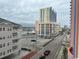 Street view from condo balcony, showing proximity to parking and the inter-coastal waterway at 3500 N Ocean Blvd. # 501, North Myrtle Beach, SC 29582