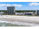 Stunning aerial view of the beach, coastline, and complex, showcasing the coastal beauty and community setting at 3701 S Ocean Blvd. S # 206, North Myrtle Beach, SC 29582