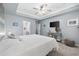 Relaxing main bedroom with a large bed, TV, and stylish décor for comfort at 3713 Park Pointe Ave., Little River, SC 29566